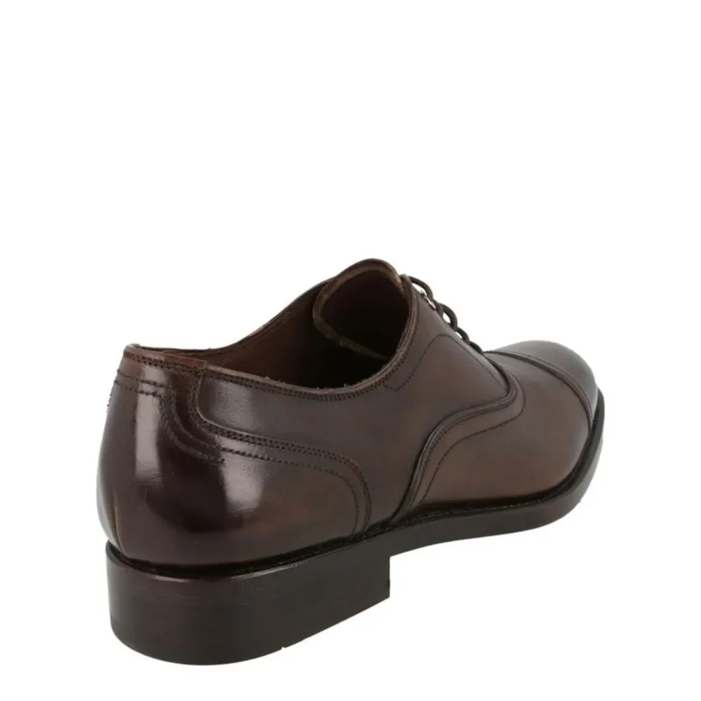 Ferragamo Baron Leather Oxfords Brown Mens